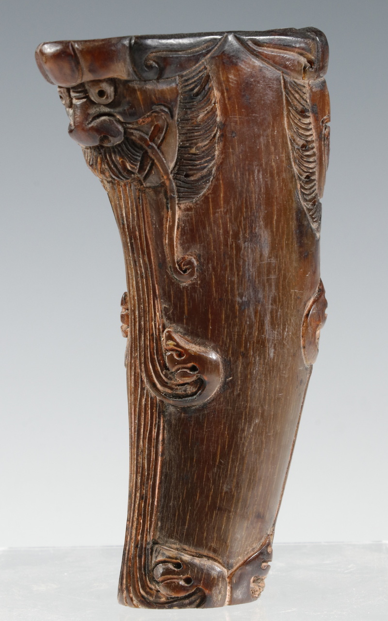19TH C. CHINESE RHINO HORN CUP