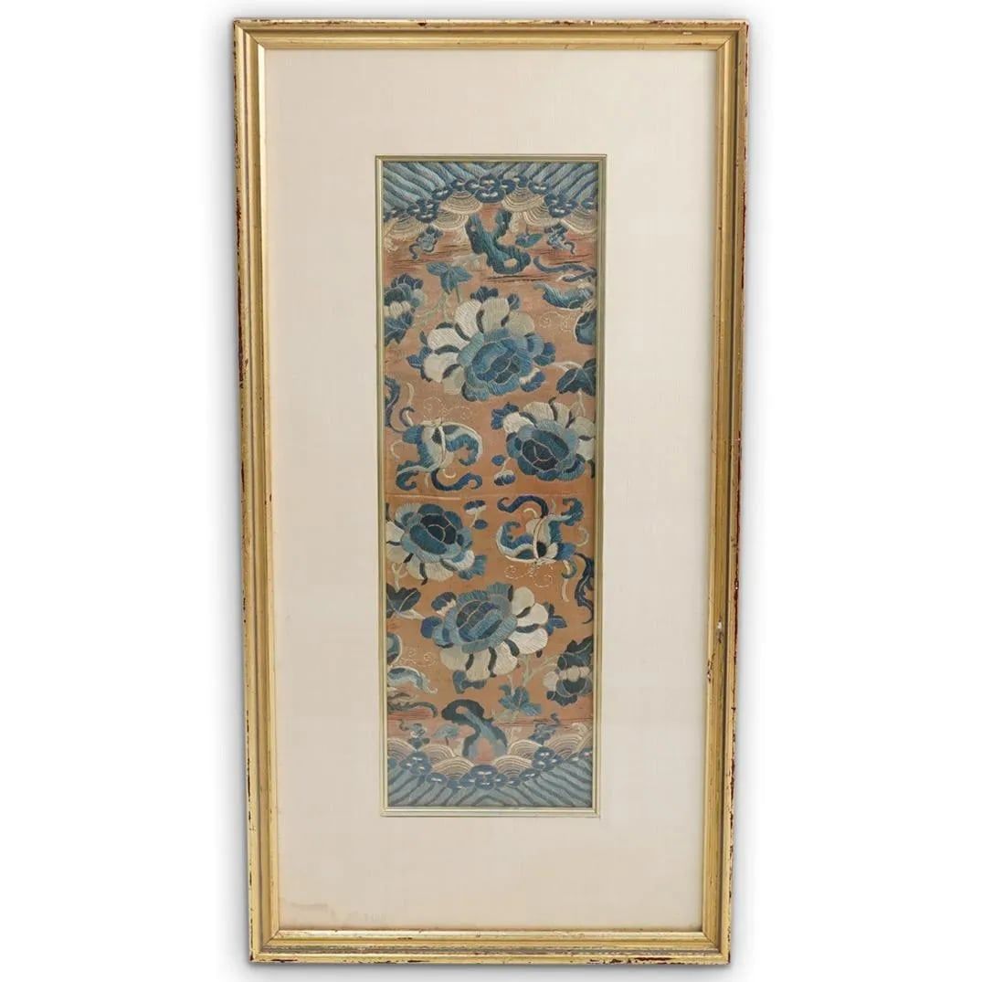 19TH C. CHINESE SILK EMBROIDERED