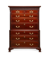 19TH C. CHIPPENDALE CHEST ON C
