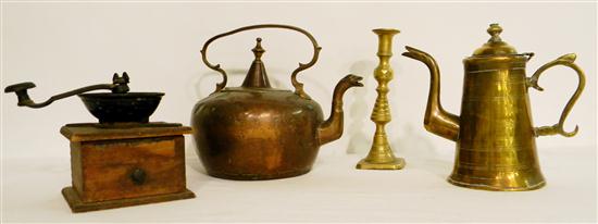 19th C. Coffee grinder  copper