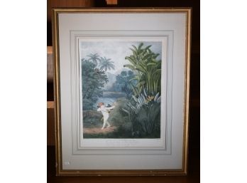 19th C. colored engraving by Robert