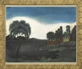 19TH C. COLORED SANDPAPER DRAW