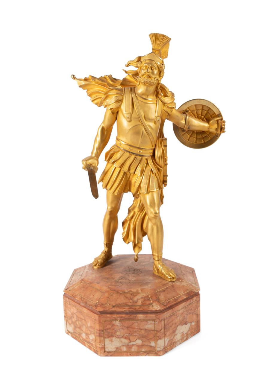 19TH C. CONTINENTAL GILT BRONZE