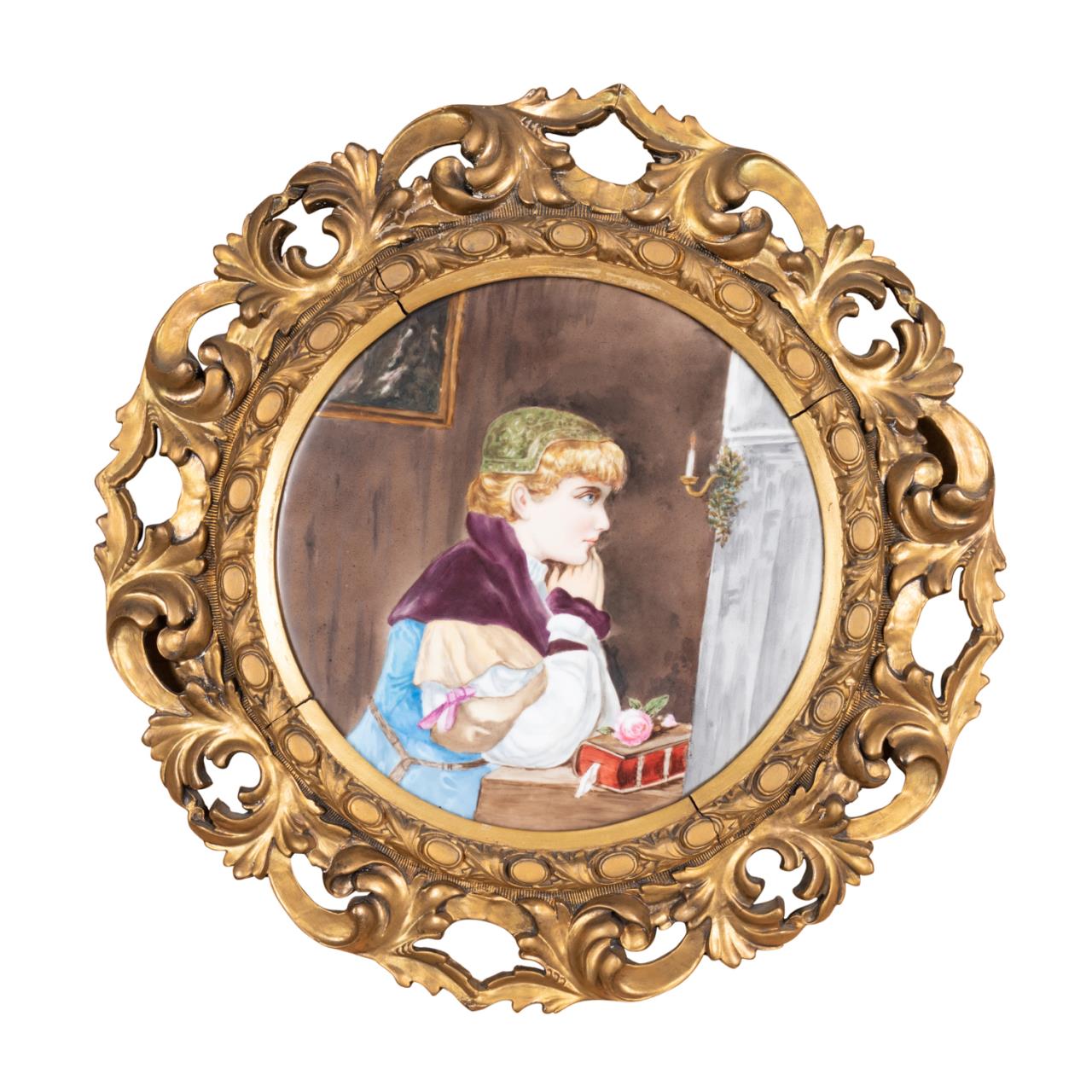 19TH C. CONTINENTAL GIRL PRAYING