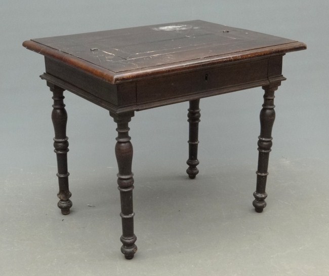 19th c. Continental lift top turned