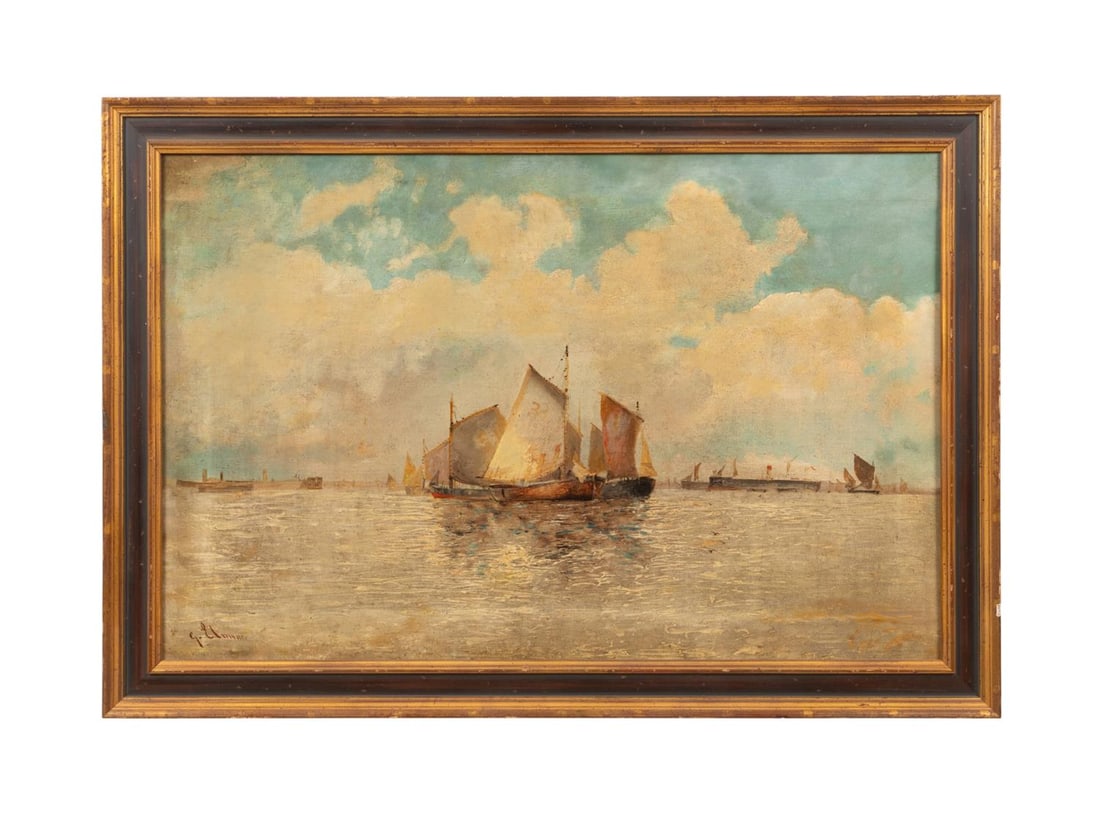 19TH C. CONTINENTAL SCHOOL SAILBOAT