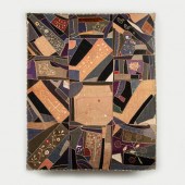 19TH C. CRAZY QUILTAn antique