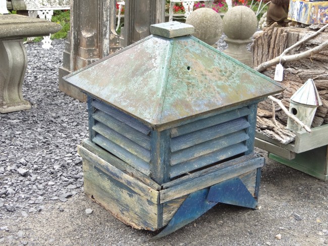 19th c. cupula in blue paint.