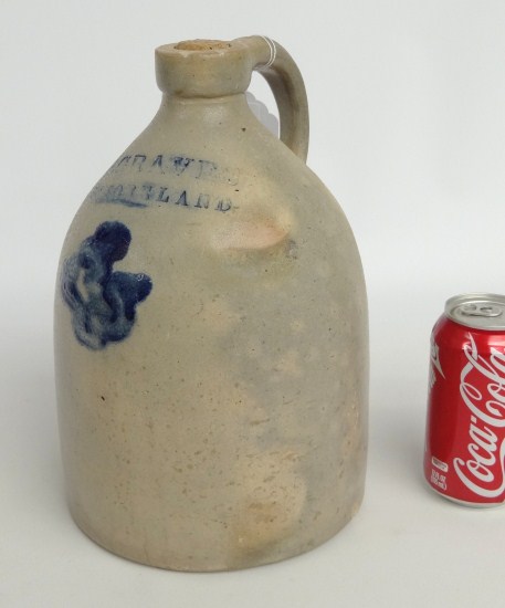 19th c. decorated one gallon jug
