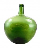 19TH C. DEMIJOHN BOTTLE, DARK