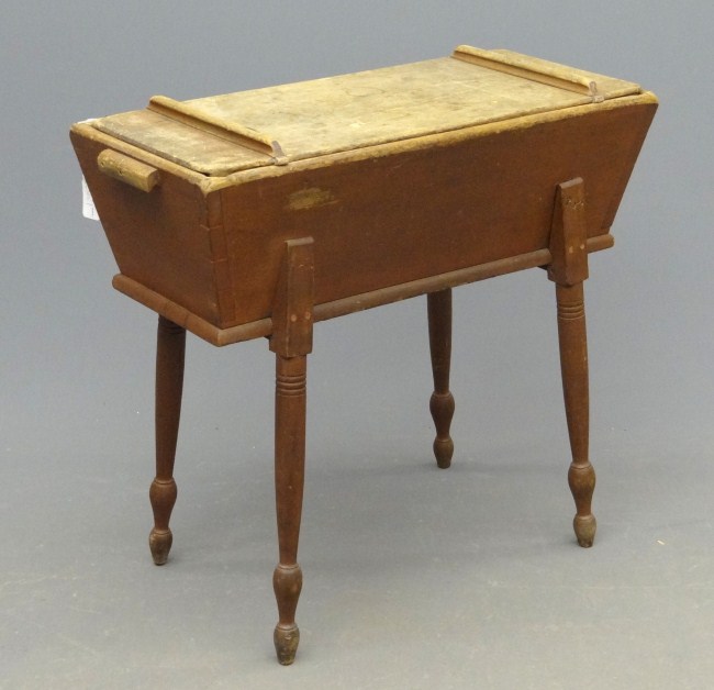 19th c. dough box in old red paint.