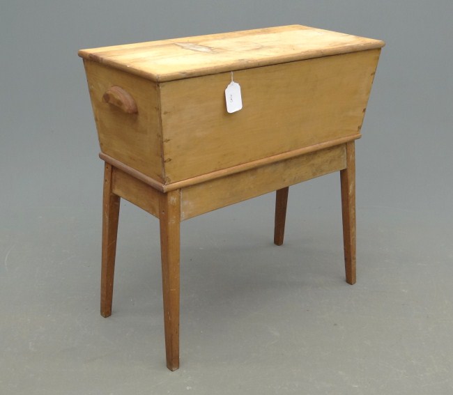 19th c. dough box on legs. 29 1/2''