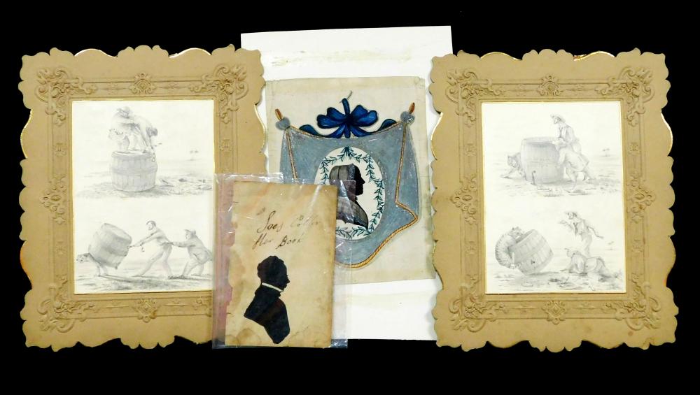 19TH C. DRAWINGS, FOUR PIECES,