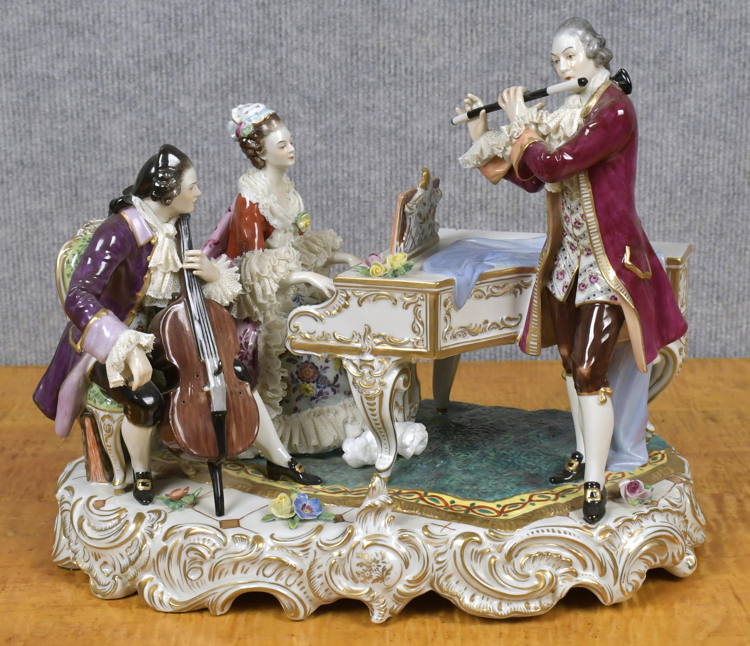 19TH C. DRESDEN PORCELAIN FIGURAL