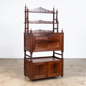19TH C. DROP FRONT DESK WITH B