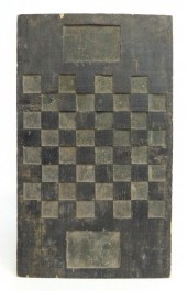 19th c. dugout painted gameboa