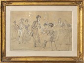 19TH C. DUMONT SKETCH OF A BAL