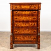 19TH C. DUTCH FLORAL PARQUETRY