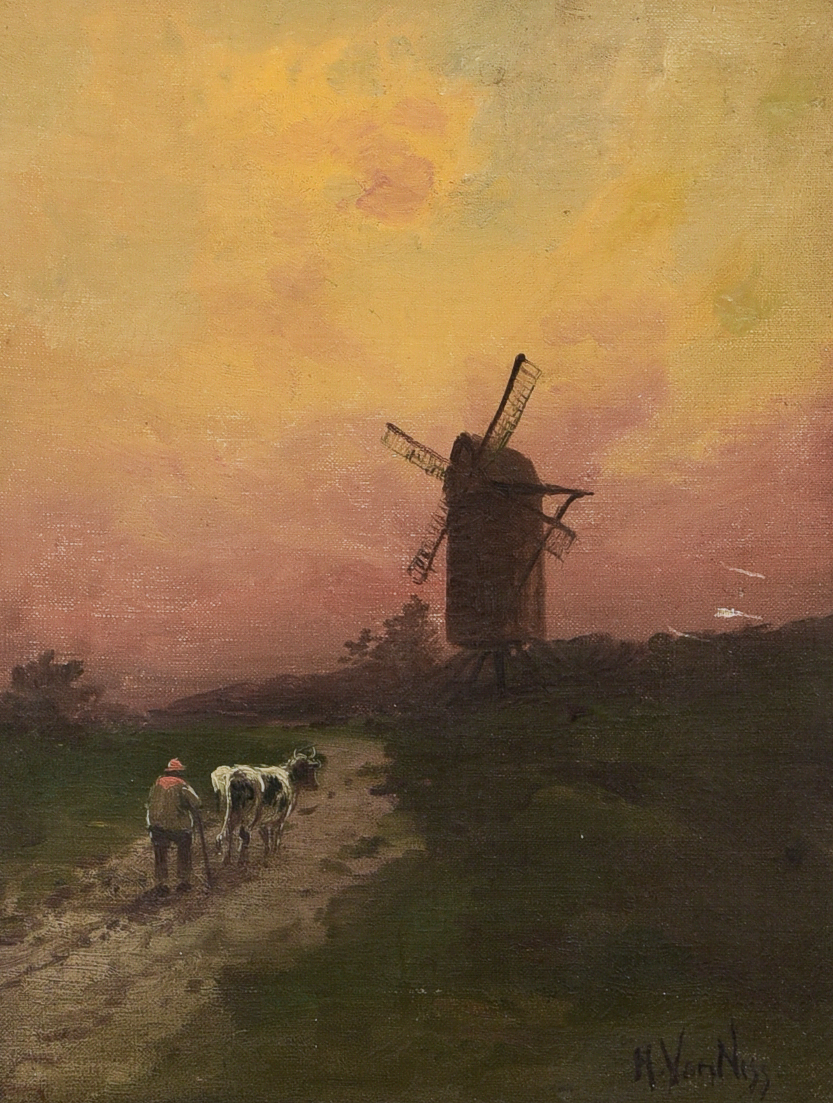19th C Dutch landscape with