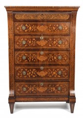 19TH C. DUTCH MARQUETRY INLAID