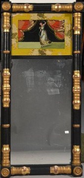 19TH C. EGLOMISE MIRROREarly 1