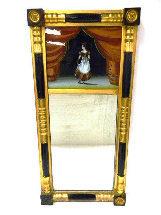 19th C. eglomise wall mirror 