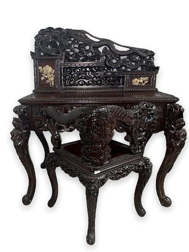 19TH C. ELABORATELY CARVED