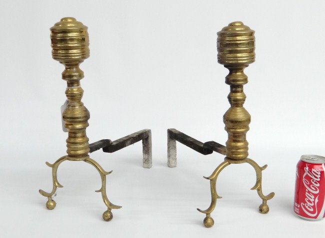 19th c. Empire brass beehive top