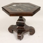 19TH C. EMPIRE MAHOGANY MARBLE