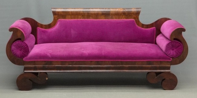 19th c. Empire mahogany rolled