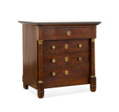 19TH C. EMPIRE MARBLE TOP DIMI