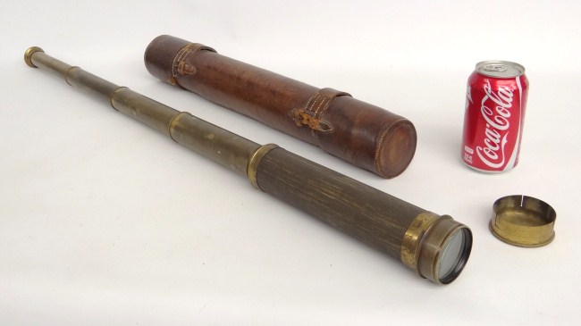19th c. English brass telescope