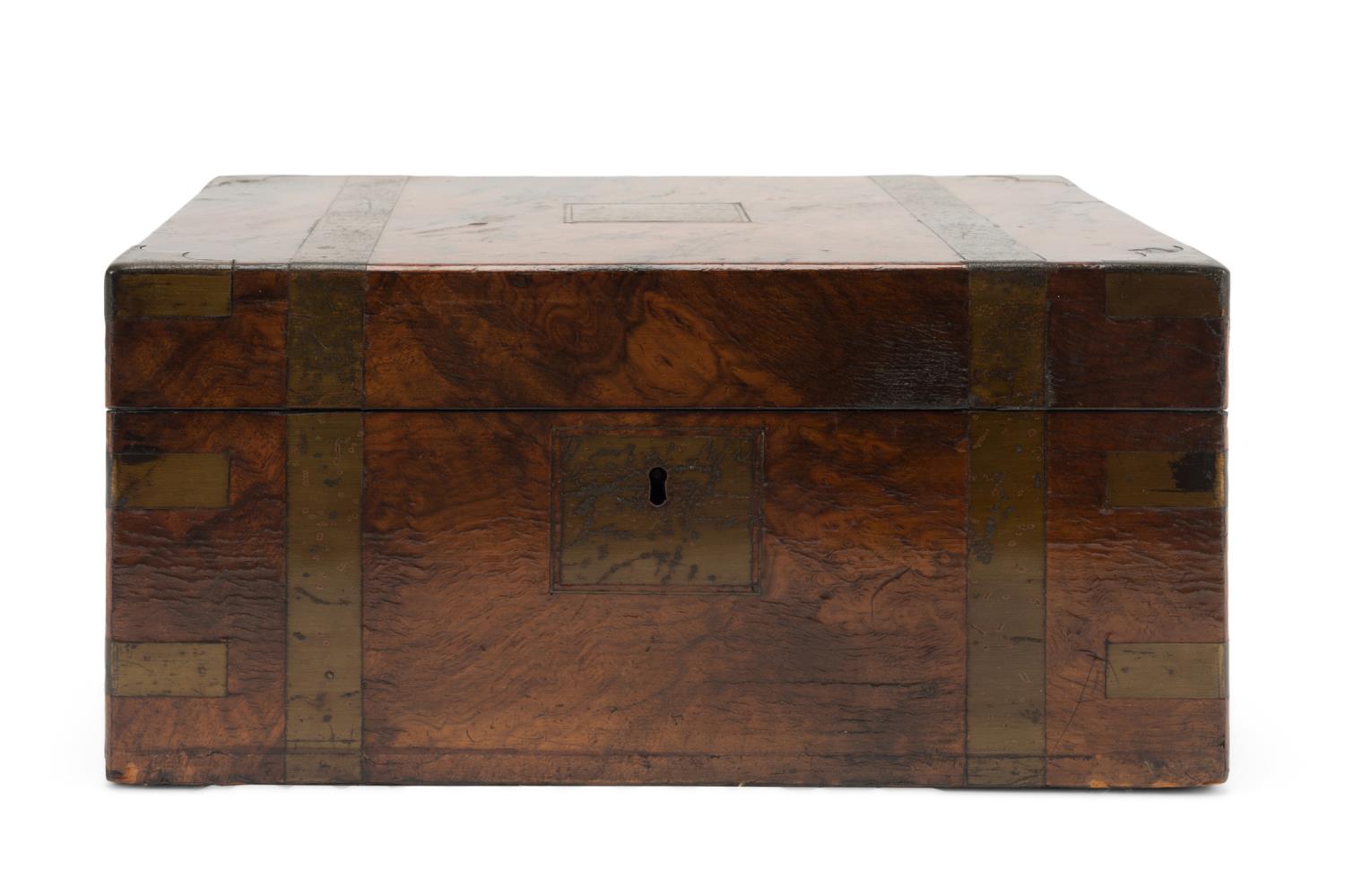 19TH C. ENGLISH BURLWOOD LAP DESK