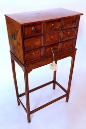 19TH C. ENGLISH BURLWOOD SIX D