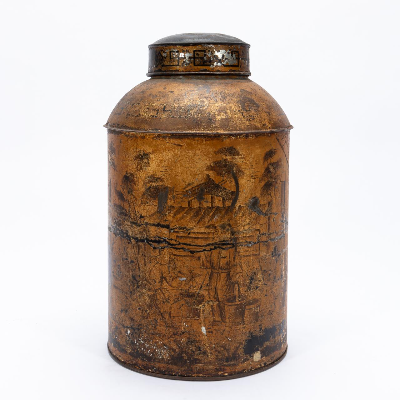 19TH C. ENGLISH CHINOISERIE TOLE