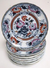 19TH C. ENGLISH FLOW BLUE FORM