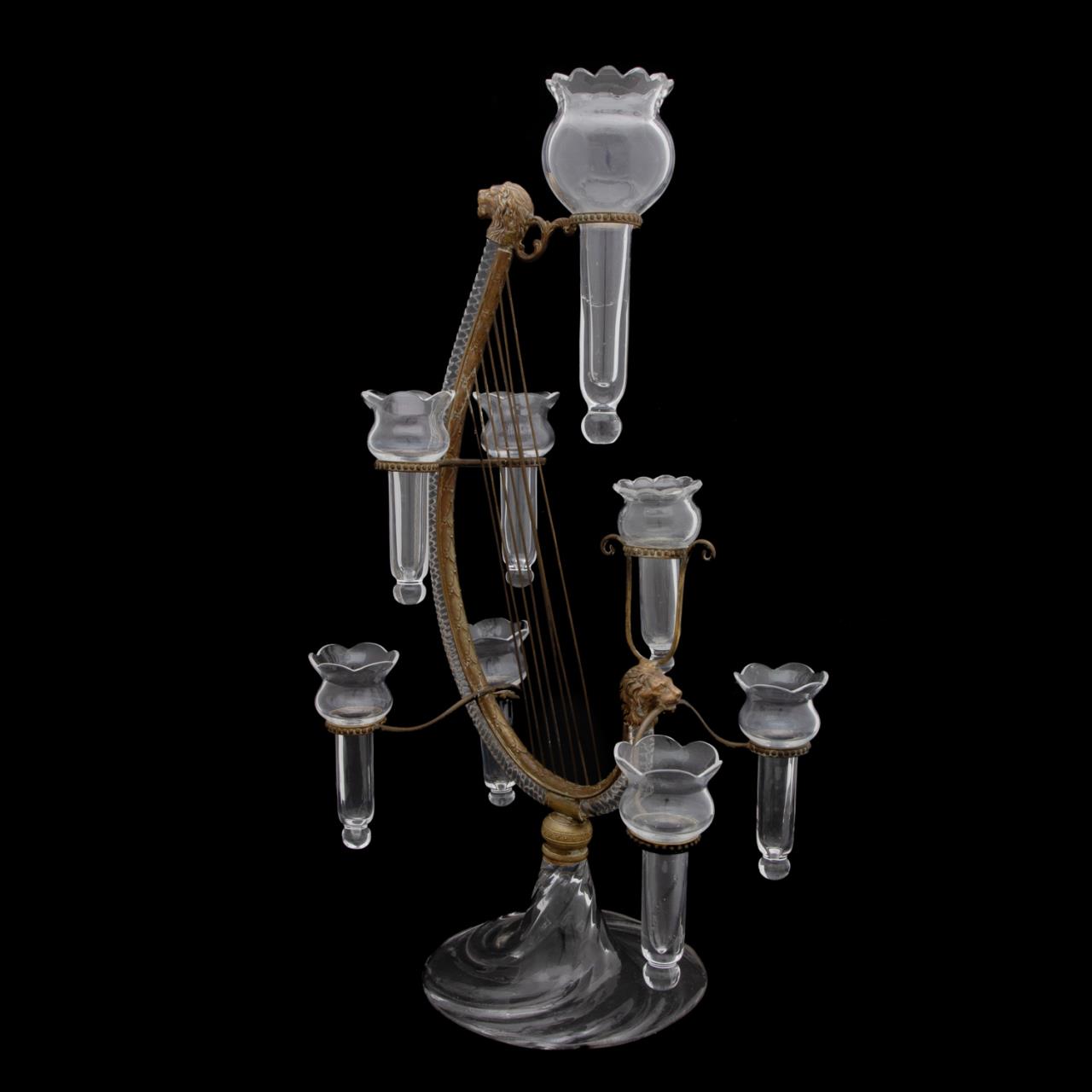 19TH C. ENGLISH HARP FORM 8-VASE