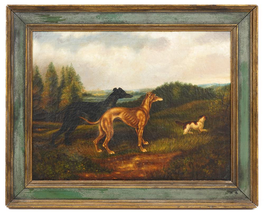 19TH C. ENGLISH HOUND PAINTING