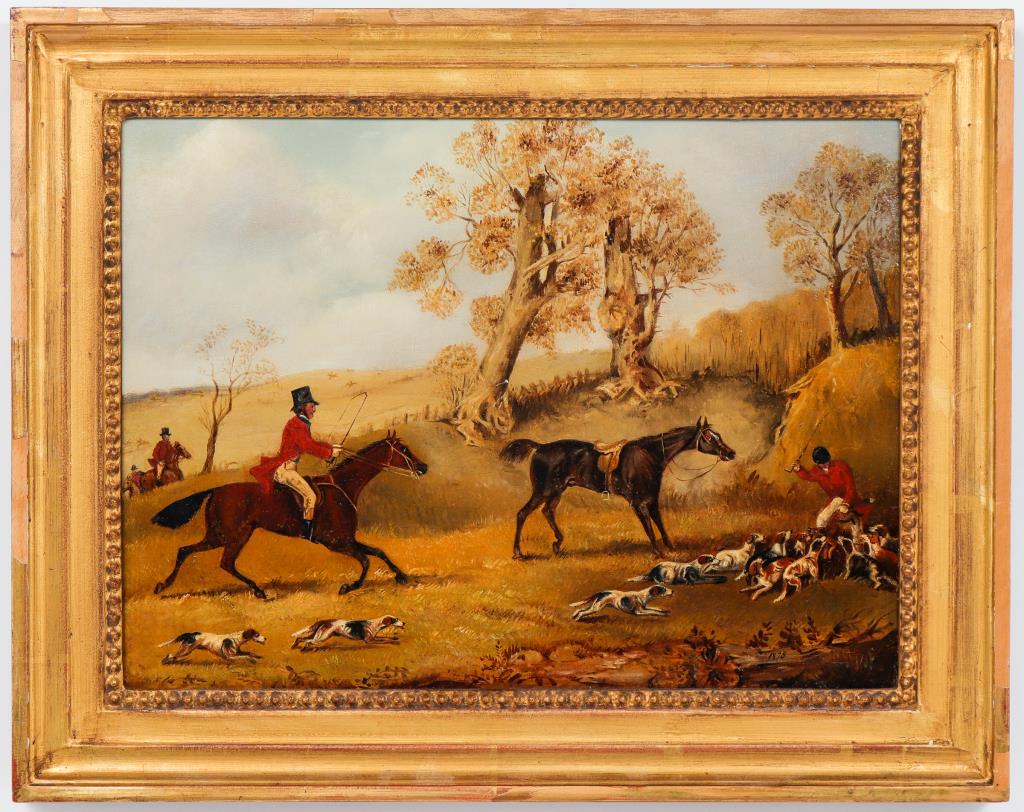 19TH C. ENGLISH HUNT SCENE "THE