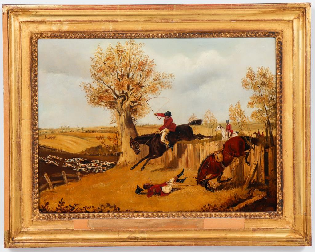 19TH C. ENGLISH HUNT SCENE "FULL