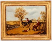 19TH C. ENGLISH HUNT SCENE "FU