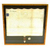19th C. English indenture docu