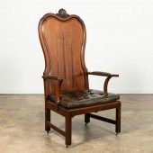 19TH C. ENGLISH INLAID MAHOGAN