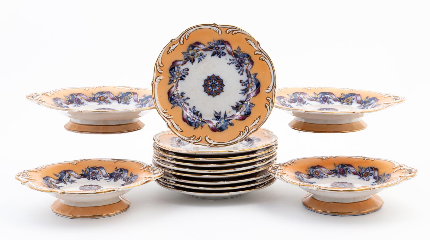 19TH C. ENGLISH IRONSTONE DESSERT