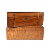 19TH C. ENGLISH LAP DESK AND B