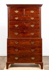19TH C. ENGLISH MAHOGANY CHEST