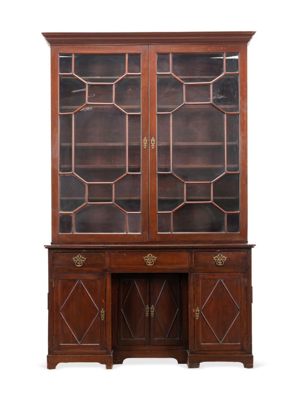 19TH C. ENGLISH MAHOGANY KNEEHOLE