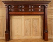 19TH C. ENGLISH MAHOGANY MANTL