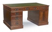 19TH C ENGLISH MAHOGANY PARTNE