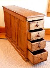 19TH C. ENGLISH PINE CLERK'S C